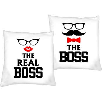 Poduszki dla par zakochanych The boss The real boss